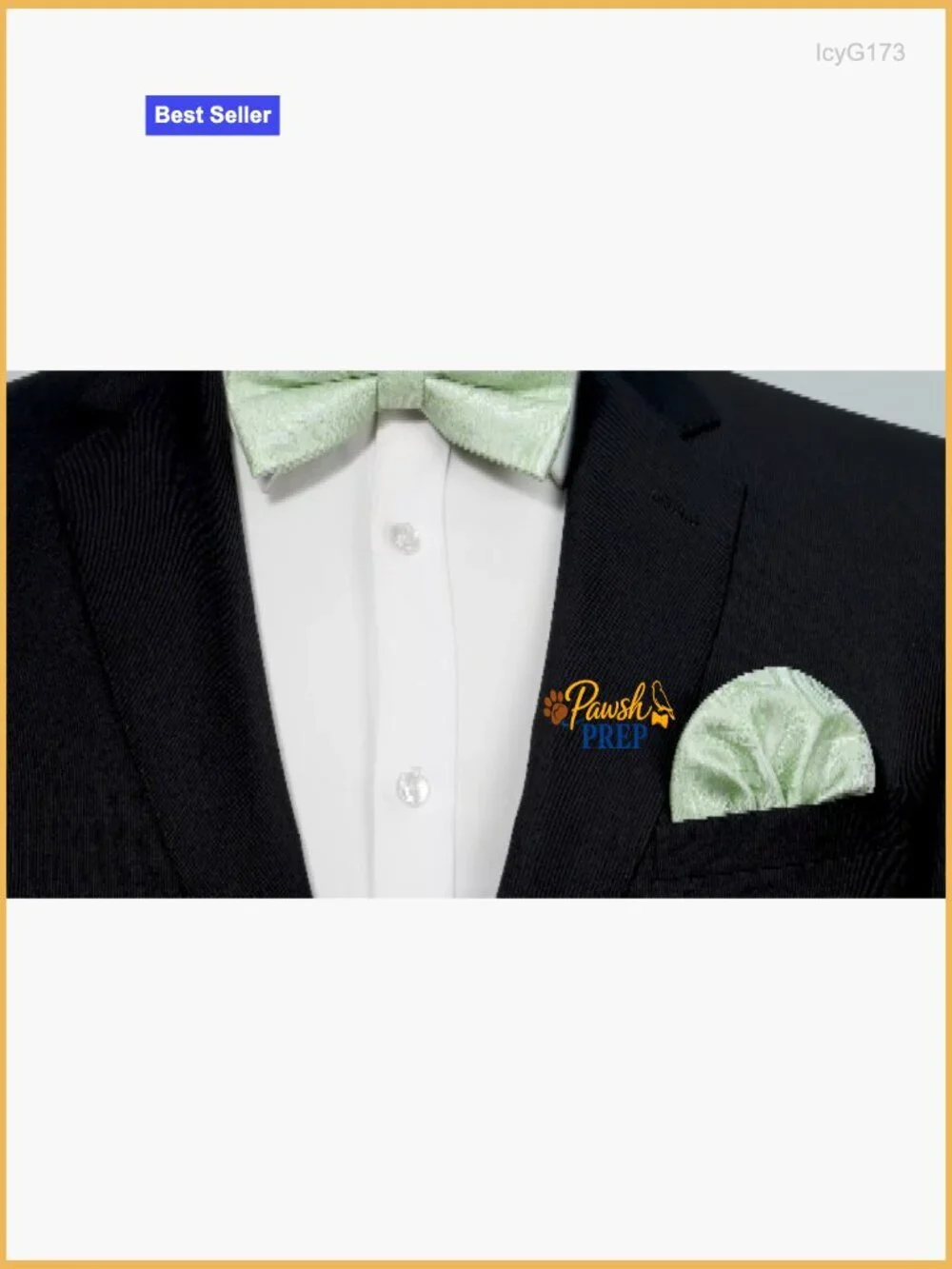 Pre-Tied Bow Tie Set with Pocket Square and Cufflinks, Adjustable